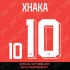 Xhaka 10 (Official Switzerland 2022 Home Shirt Name and Numbering)