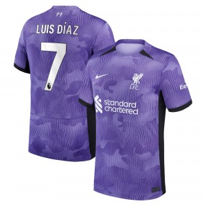 Liverpool FC 2023/24 Third Shirt With Luis Díaz 7 - Premier League Version 