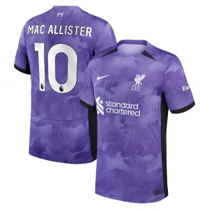 Liverpool FC 2023/24 Third Shirt With Mac Allister 10 - Premier League Version 
