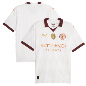 Manchester City 2023/24 Away Shirt With 2023 CWC and Nameset