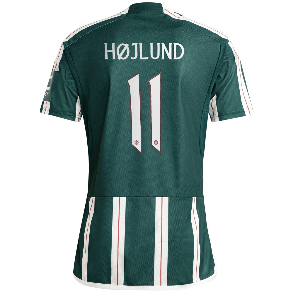 Manchester United 2023/24 Away Shirt With Højlund 11 - Club Version