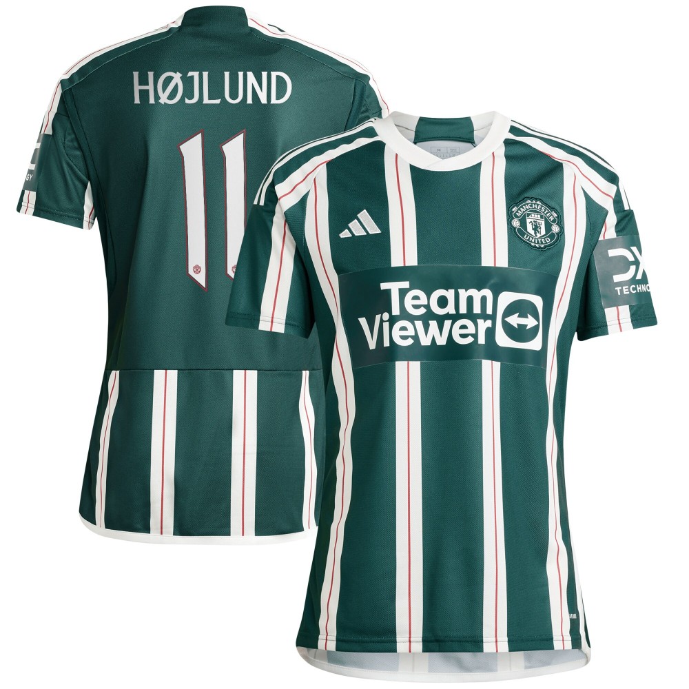 Manchester United 2023/24 Away Shirt With Højlund 11 - Club Version