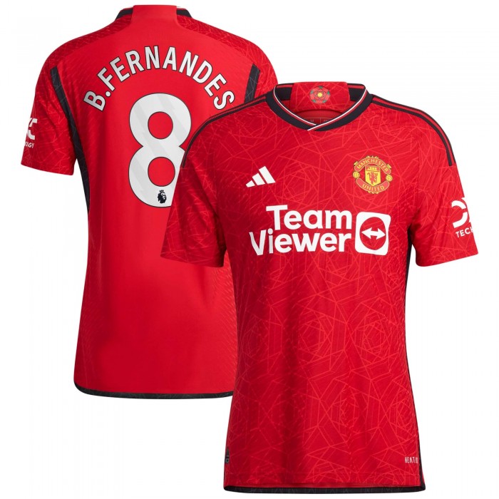 [Player Edition] Manchester United 2023/24 Heat Rdy. Home Shirt with B. Fernandes 8- Premier League Version 