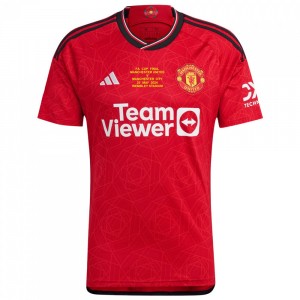 Manchester United 2023/24 Home Shirt - FA Cup Final Edition (Embroidered Match Details) 