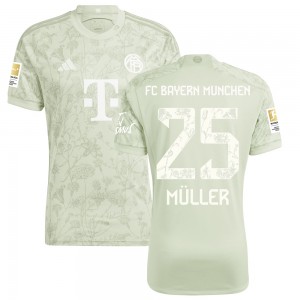 FC Bayern Munich 2023/24 Oktoberfest Shirt With Muller 25 - Official Club Version Nameset (Bundesliga Full Set Version) 