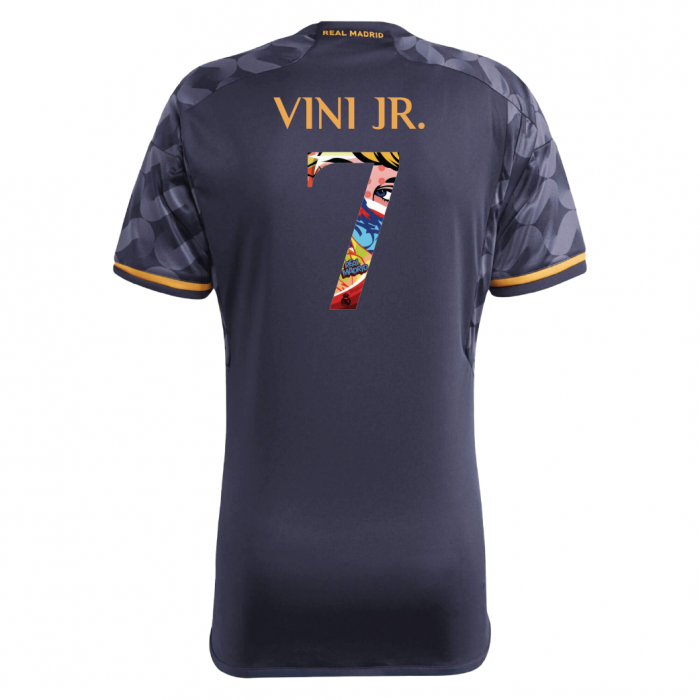 Real Madrid 2023/24 Away Shirt With 2022 Club World Champions And Vini Jr. 7 (Pre-Season Special Print) 
