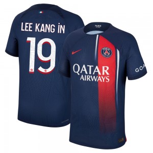 [Player Edition] Paris Saint-Germain 2023/24 Dri-Fit Adv. Home Shirt with Lee Kang In 19 Set (Ligue 1 or UEFA CL)