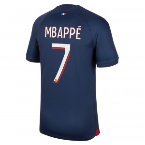 Paris Saint-Germain 2023/24 Home Shirt with Mbappé 7 - Ligue 1 Version