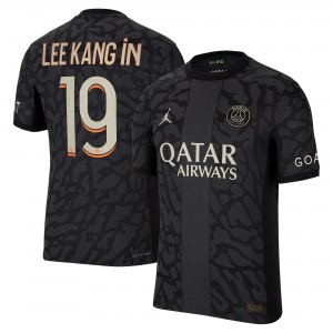 [Player Edition] PSG x Jordan 2023/24 Dri Fit Adv. Third Shirt With Lee Kang In 19 - Ligue 1 / UEFA Champions League Full Set Version