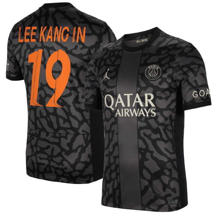 PSG x Jordan 2023/24 Third Shirt With Lee Kang In 19 - UEFA Champions League Full Set Version 