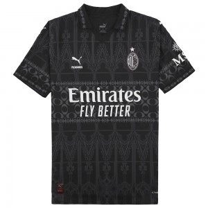 [Player Edition] AC Milan x Pleasures 2023/24 Ultraweave Fourth Shirt - Dark Version (Oversea Imported Version)