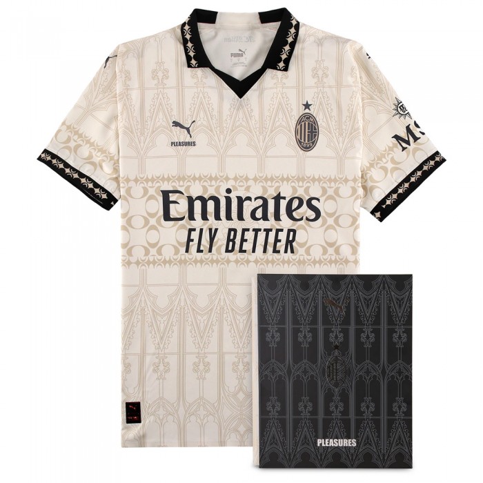 [Player Edition] AC Milan x Pleasures 2023/24 Ultraweave Fourth Shirt With MSC Sponsor - Light Version (Oversea Imported Version)