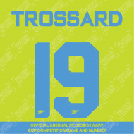 Trossard 19 (Official Arsenal 2023/24 Away Club Name and Numbering)