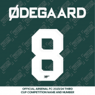 Ødegaard 8 (Official Arsenal 2023/24 Third Club Name and Numbering)