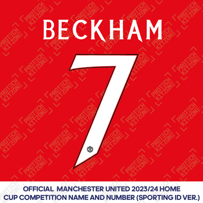 Beckham 7 (Official Manchester United FC 2023/24 Home Name and Numbering) 