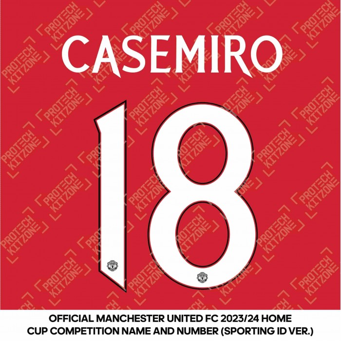 Casemiro 18 (Official Manchester United FC 2023/24 Home Name and Numbering) 
