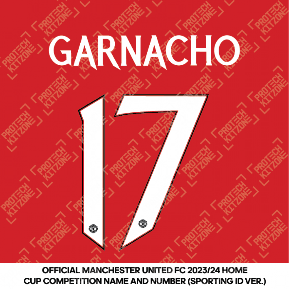 Garnacho 17 (Official Manchester United FC 2023/24 Home Name and Numbering) 
