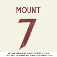 Mount 7 (Official Manchester United FC 2023/24 Third Name and Numbering) 