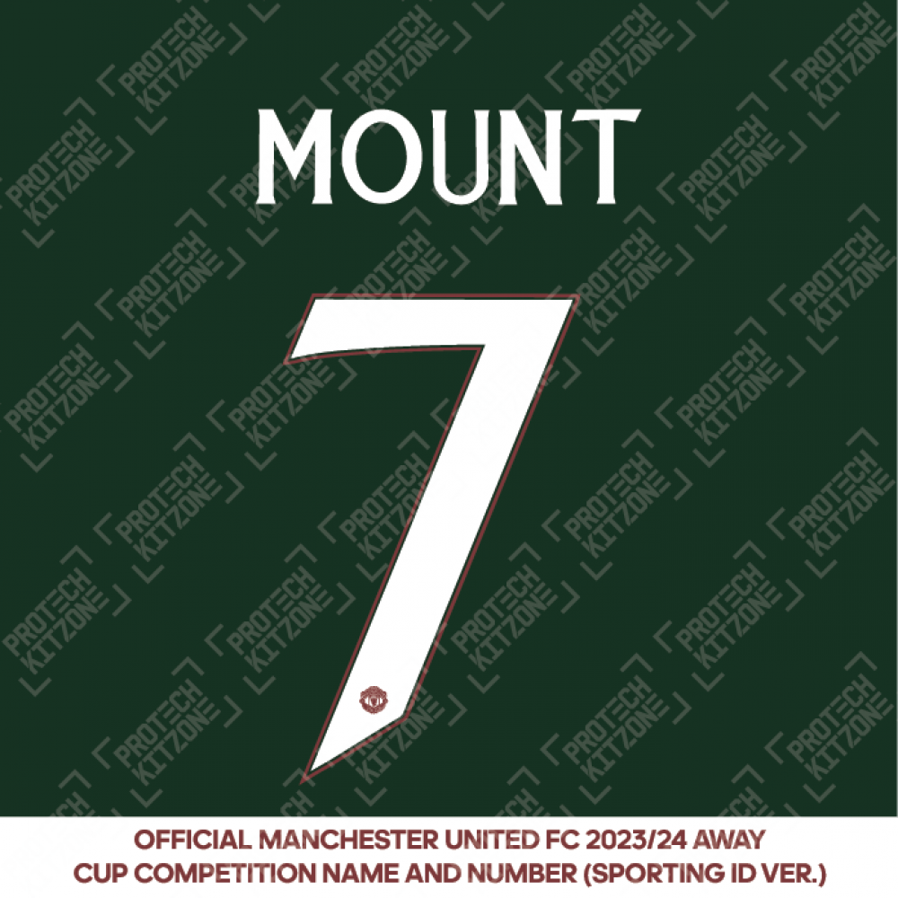 Mount 7 (Official Manchester United FC 2023/24 Away Name and Numbering) 