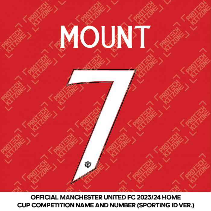 Mount 7 (Official Manchester United FC 2023/24 Home Name and Numbering) 