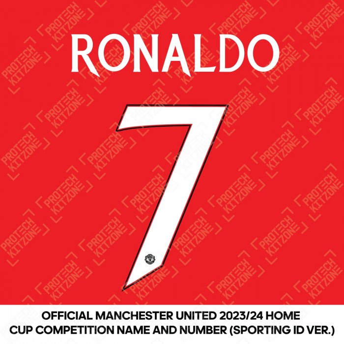 Ronaldo 7 (Official Manchester United FC 2023/24 Home Name and Numbering) 