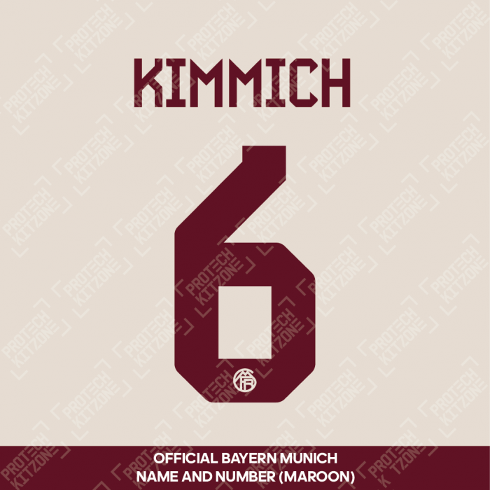Kimmich 6 - Official Bayern Munich 2023/24 Third Name and Numbering