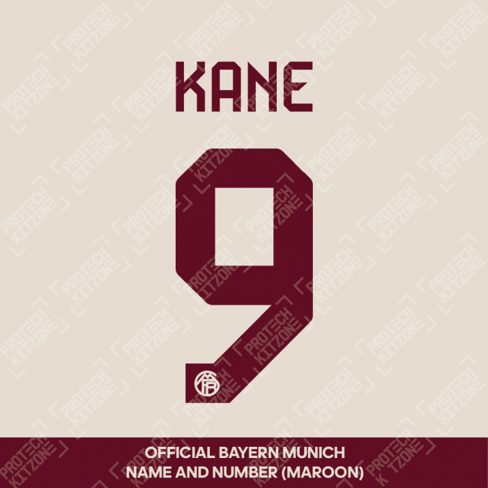 Kane 9 - Official Bayern Munich 2023/24 Third Name and Numbering