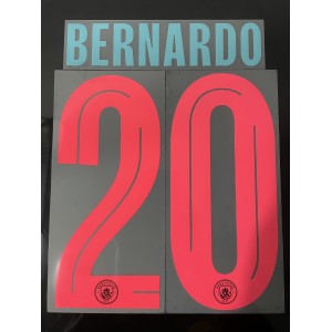 BERNARDO 20 (Official Cup Competition Name and Number Printing for Manchester City 2023/24 Third Shirt)