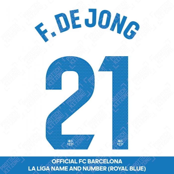 F. De Jong 21 (Official FC Barcelona 2023/24 Away Name & Numbering - La Liga Version) 