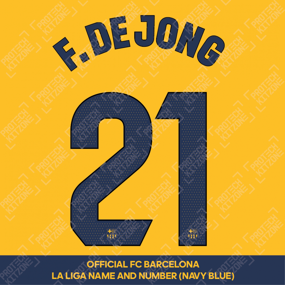 F. De Jong 21 (Official FC Barcelona 2023/24 Fourth Name & Numbering - La Liga Version) 