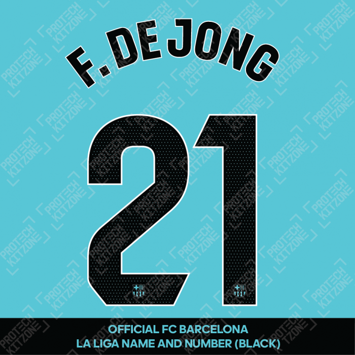 F. De Jong 21 (Official FC Barcelona 2023/24 Third Name & Numbering - La Liga Version) 