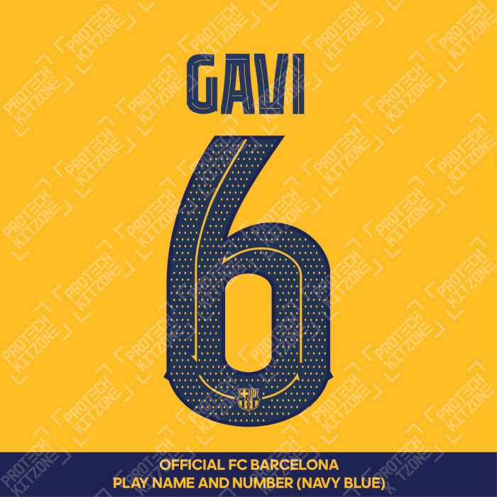 Gavi 6 (Official FC Barcelona 2023/24 Fourth Name & Numbering - Cup / Play Version) 