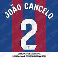 João Cancelo 2 (Official FC Barcelona 2023/24 Home Name & Numbering - La Liga Version) 