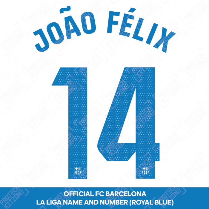 João Félix 14 (Official FC Barcelona 2023/24 Away Name & Numbering - La Liga Version) 