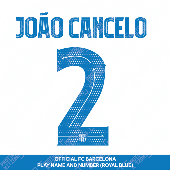 João Cancelo 2 (Official FC Barcelona 2023/24 Away Name & Numbering - Cup / Play Version) 
