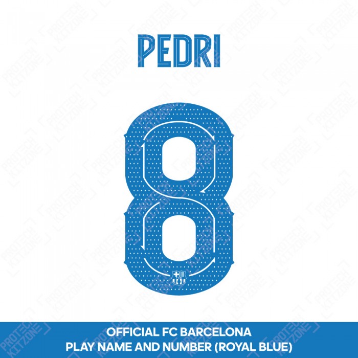 Pedri 8 (Official FC Barcelona 2023/24 Away Name & Numbering - Cup / Play Version) 