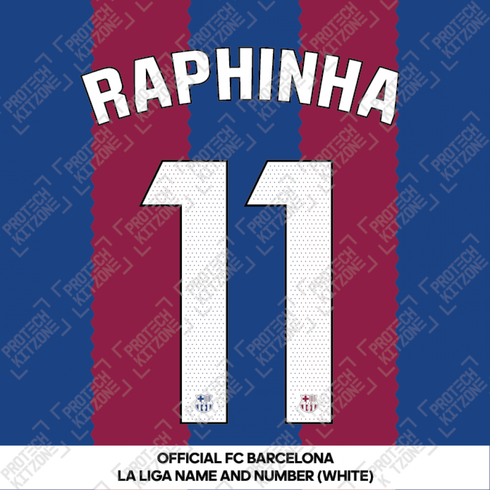 Raphinha 11 (Official FC Barcelona 2023/24 Home Name & Numbering - La Liga Version) 