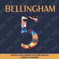 Bellingham 5 (Official Real Madrid CF 2023/24 Away Shirt Pre-Season Special Print) 