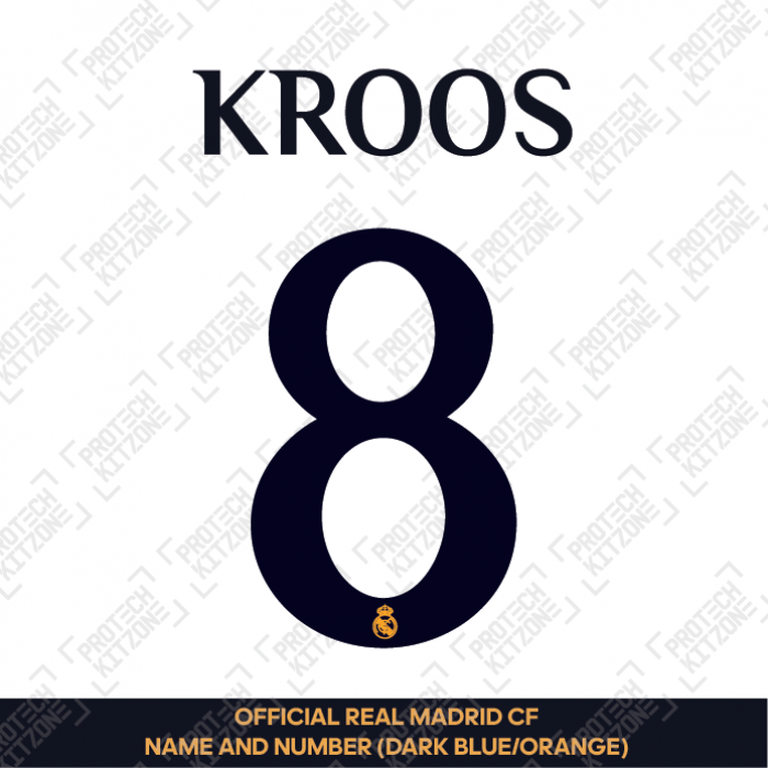 Kroos 8 (Official Real Madrid CF 2023/24 Home Cup Competition Name and Numbering) 