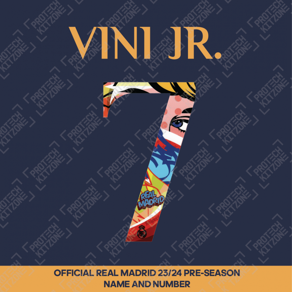 Vini Jr. 7 (Official Real Madrid CF 2023/24 Away Shirt Pre-Season Special Print) 