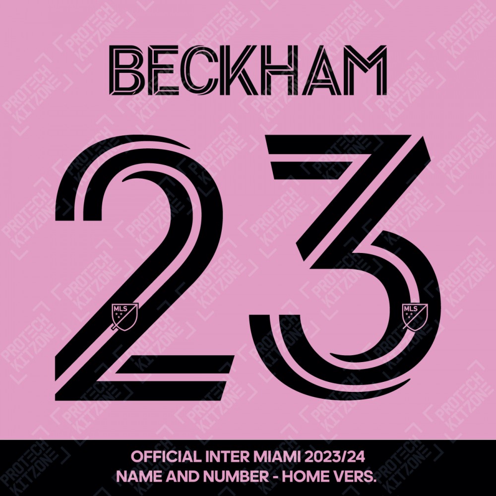 Beckham 23 - Official Inter Miami CF 2023/24 Home Shirt Name and Number (Black) Beckham 23 - Official Inter Miami CF 2023/24 Home Shirt Name and Number (Black)