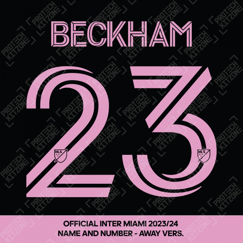 Beckham 23 - Official Inter Miami CF 2023/24 Away Shirt Name and Number (Pink) Beckham 23 - Official Inter Miami CF 2023/24 Away Shirt Name and Number (Pink)