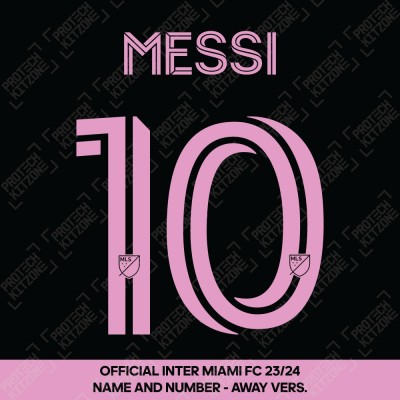 Messi 10 – Official Inter Miami CF 2023/24 Away Shirt Name and Number (Bliss Pink) 
