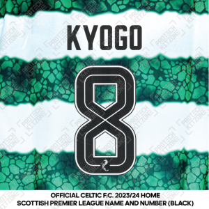 Kyogo 8 (Celtic FC 2023/24 Home Name And Numbering - Black) 