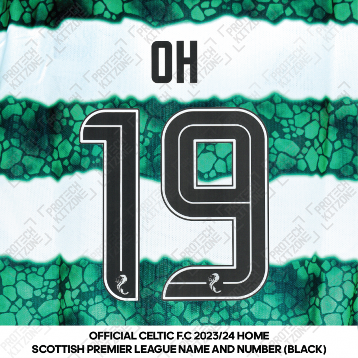 Oh 19 (Celtic FC 2023/24 Home Name And Numbering - Black) 