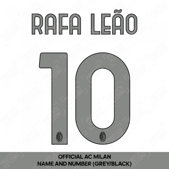Rafa Leão 10 (Official AC Milan 2023/24 Away Club Name and Numbering)