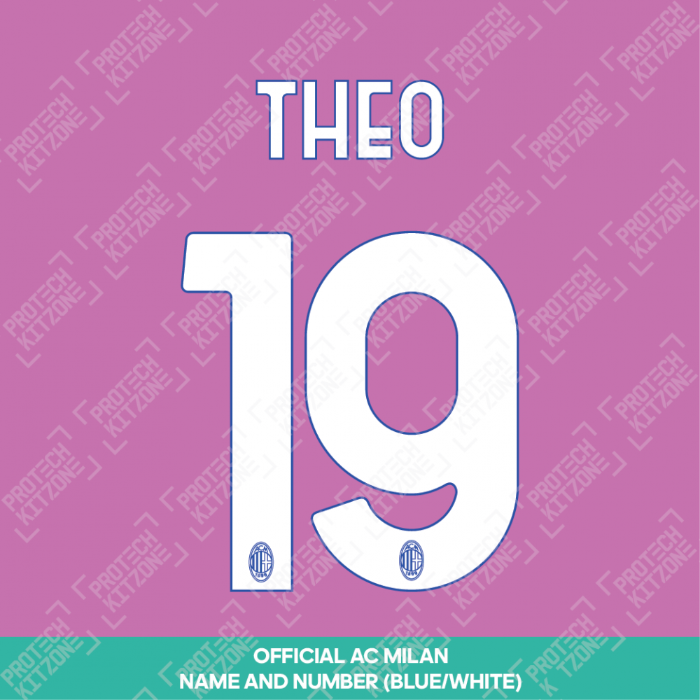 Theo 19 (Official AC Milan 2023/24 Third Club Name and Numbering) Theo 19 (Official AC Milan 2023/24 Third Club Name and Numbering)