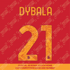 AS Roma 2023/24 Home Shirt With Nameset and Front Sponsor Options