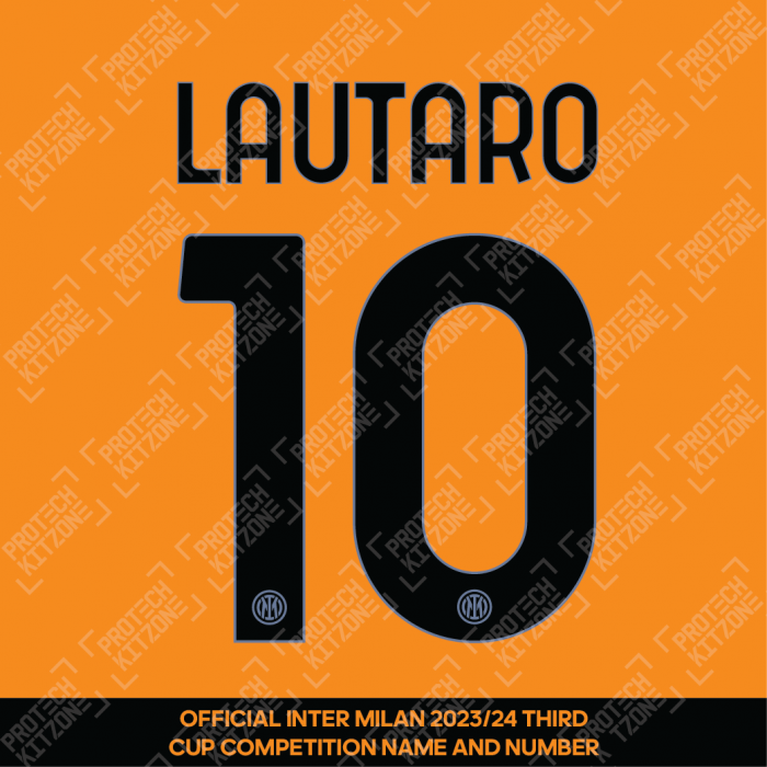 Lautaro 10 - Official Inter Milan 2023/24 Third Name and Numbering 