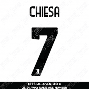 Chiesa 7 (Official Juventus 2023/24 Away Name and Numbering)